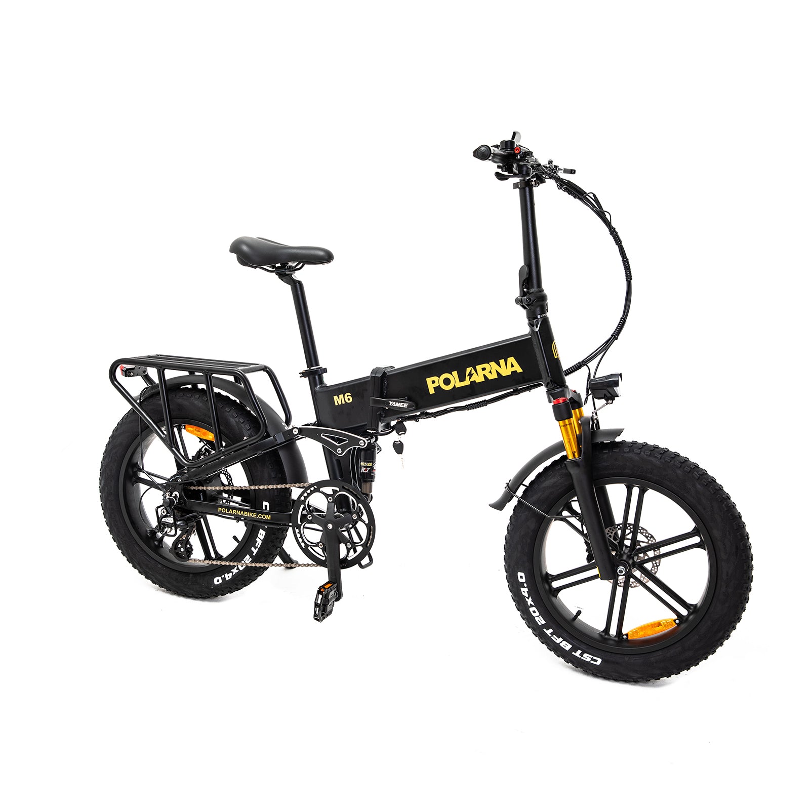 Polarna M6 20'' Fat Tire Foldable Electric Bike With 1000W Motor 48V 17.5Ah Samsung Battery Pneumatic Fork ebike