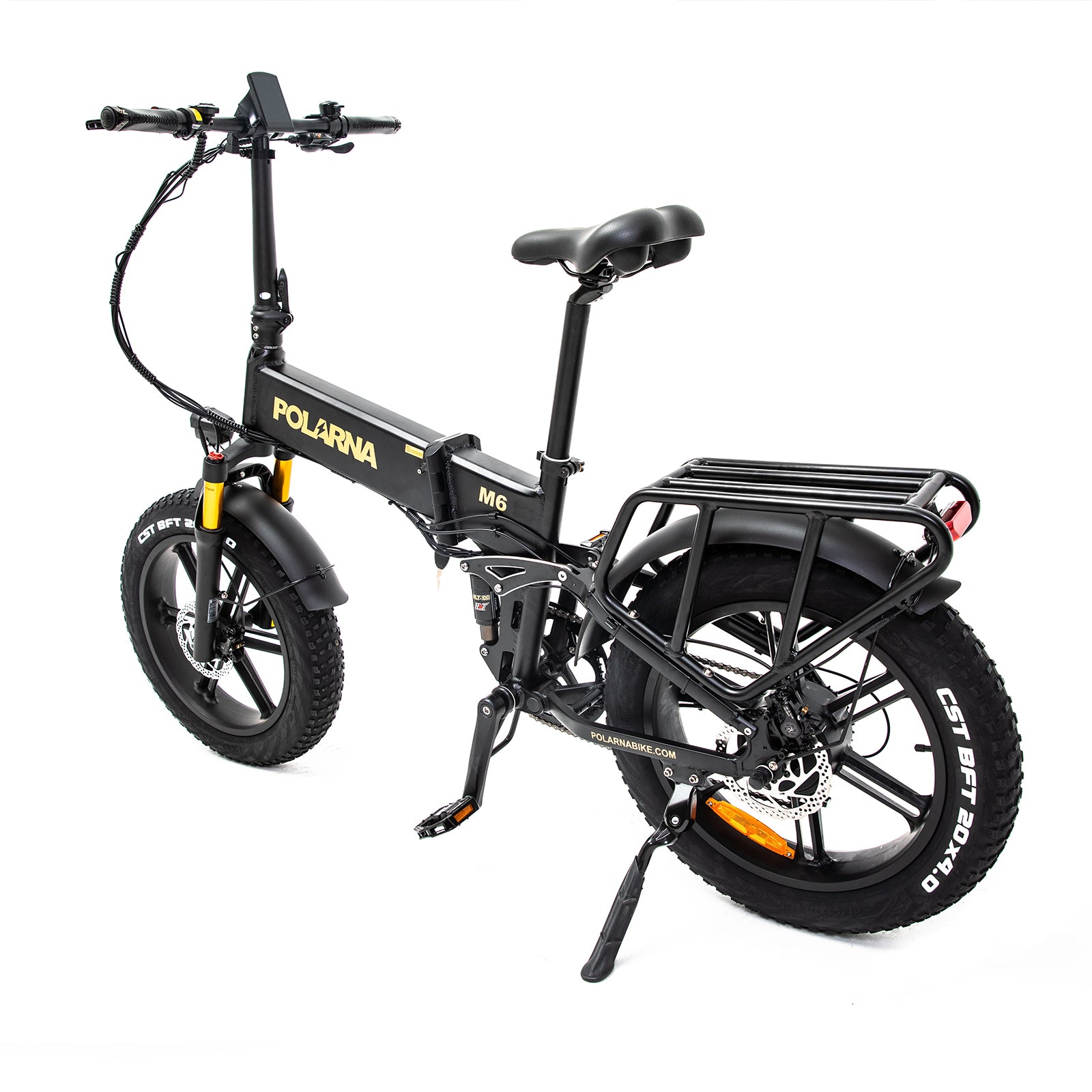Polarna M6 20'' Fat Tire Foldable Electric Bike With 1000W Motor 48V 17.5Ah Samsung Battery Pneumatic Fork ebike